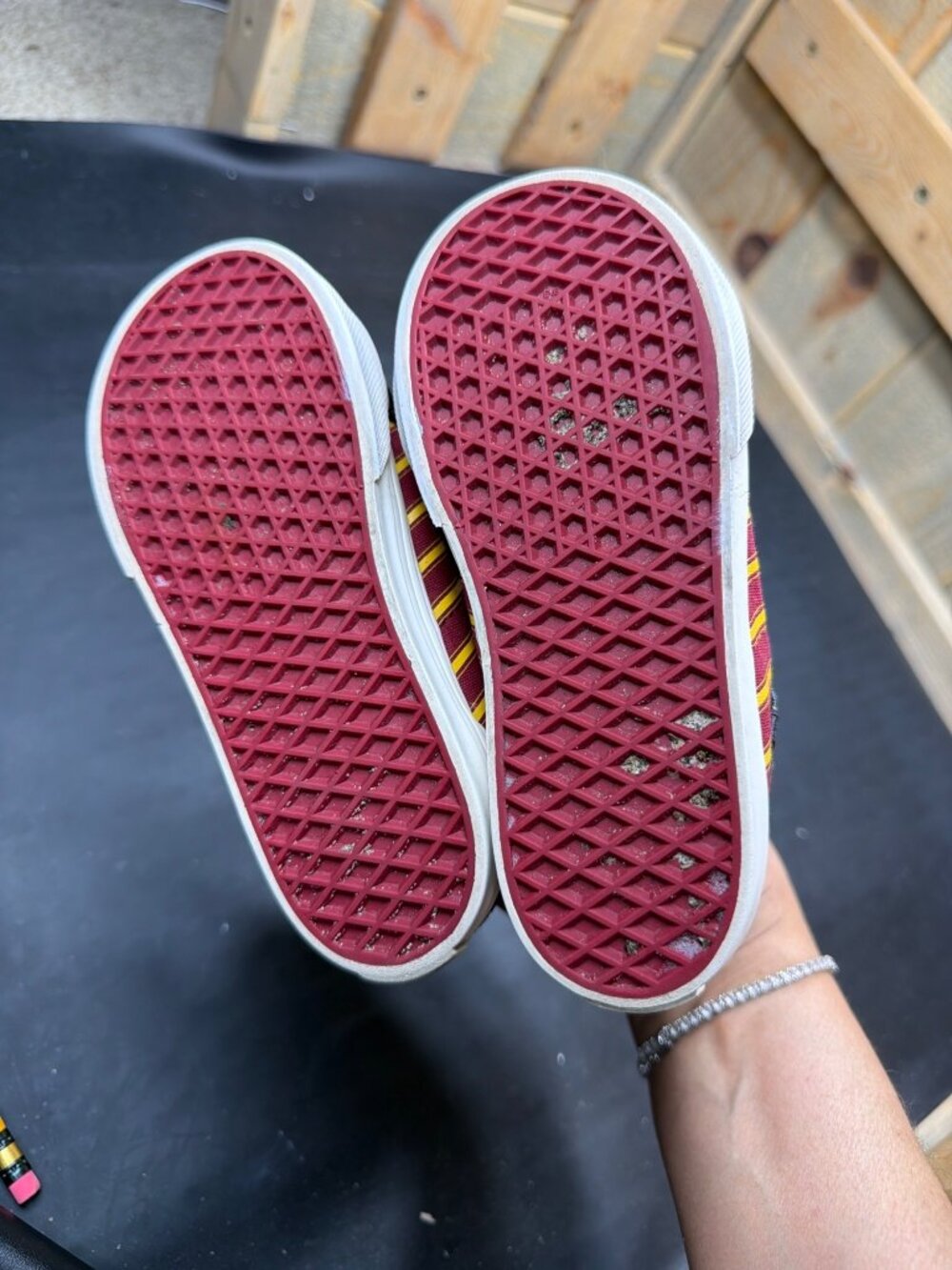 Vans Harry Potter Gryffindor Sk8-Hi Zip Toddler Boys Sneakers Size 9 US 25.5 EU! - Picture 8 of 11
